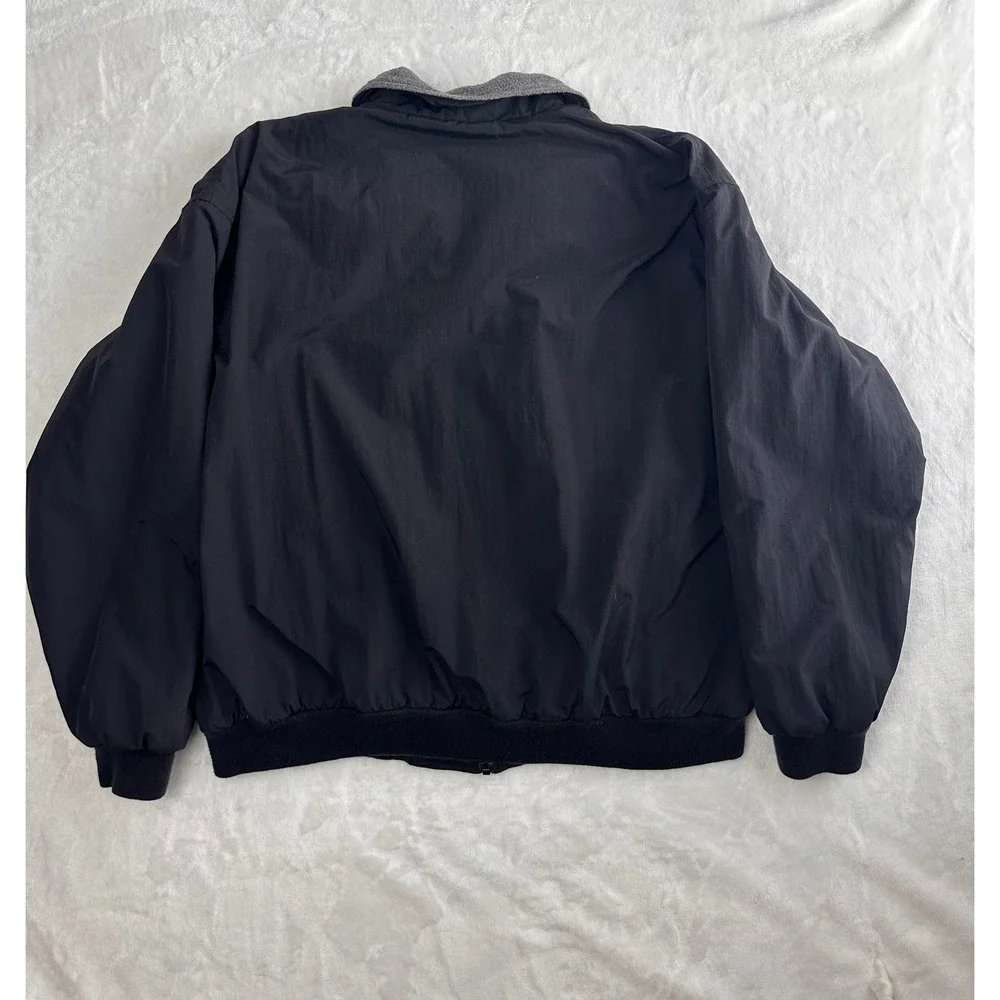 Snap-on Racing Jacket Mens XXL Black Fleece Lined Full Zip Bomber Vintage Style